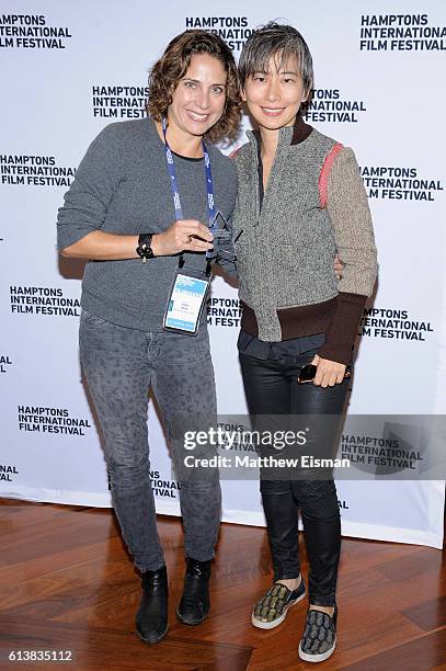 Producers Stacey Reiss and Sharon Chang attend the HIFF Awards at the East Hampton Library during the Hampton's International Film Festival 2016 on...