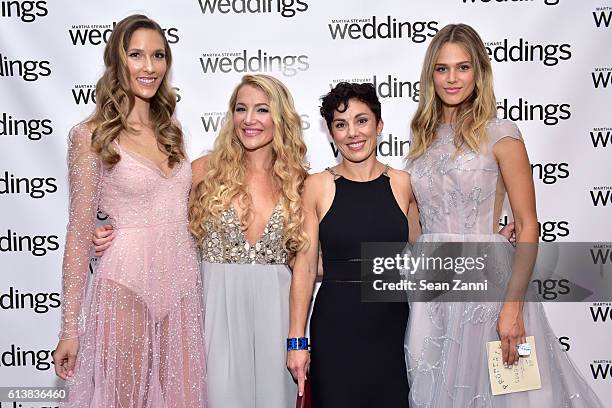 Hayley Paige and Amy Conway attend Martha Stewart Weddings Bridal Fashion Week Party at Hudson Mercantile on October 10, 2016 in New York City.