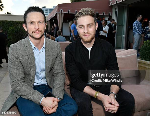 Actors Jonathan Tucker and Cameron Fuller attend MEN'S FITNESS Celebrates the 2016 GAME CHANGERS at Sunset Tower Hotel on October 10, 2016 in West...