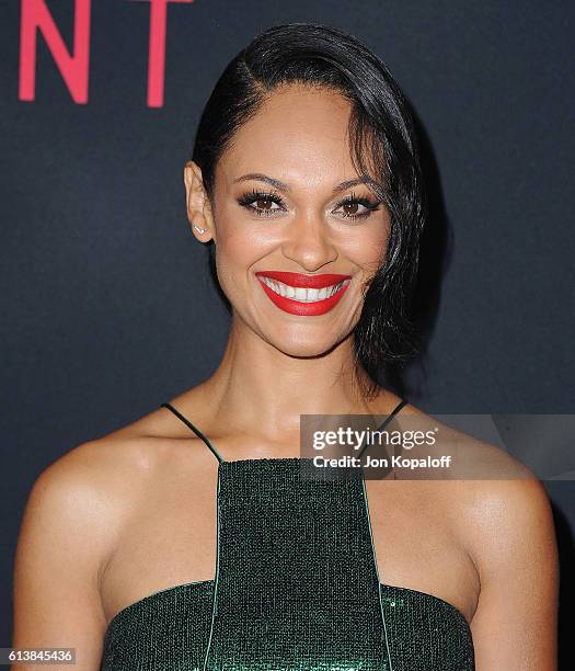 Actress Cynthia Addai-Robinson arrives at the Los Angeles Premiere "The Accountant" at TCL Chinese Theatre on October 10, 2016 in Hollywood,...