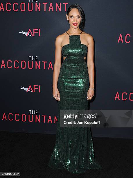 Actress Cynthia Addai-Robinson arrives at the Los Angeles Premiere "The Accountant" at TCL Chinese Theatre on October 10, 2016 in Hollywood,...