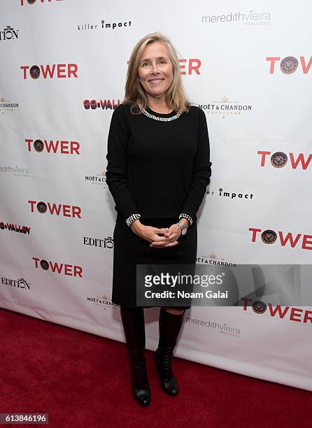 Meredith Vieira attends the "Tower" New York premiere at The New York Edition on October 10, 2016 in New York City.