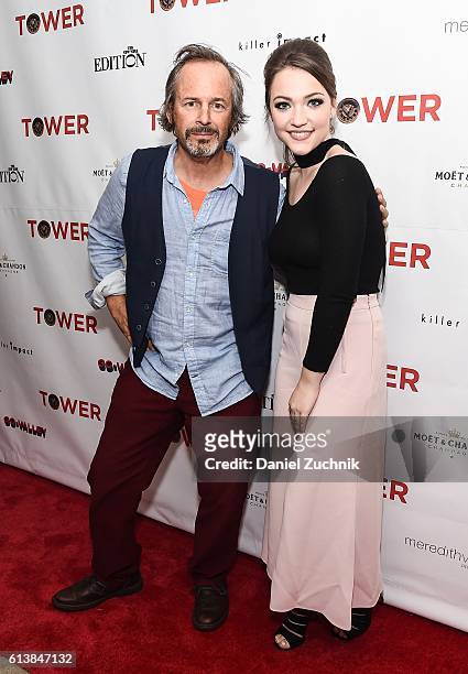 Chris Doubek and Violett Beane attend the New York premiere of the film 'Tower' at The New York Edition on October 10, 2016 in New York City.