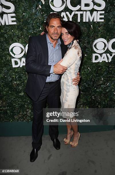 Actor Thorsten Kaye and actress Lesli Kay attend the CBS Daytime for 30 Years at The Paley Center for Media on October 10, 2016 in Beverly Hills,...