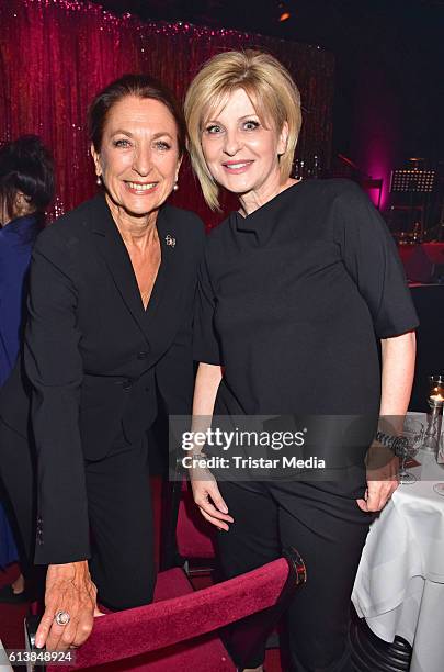 Daniela Ziegler and Carmen Nebel attend the Deutscher Musical Theater Preis 2016 on October 11, 2016 in Berlin, Germany.