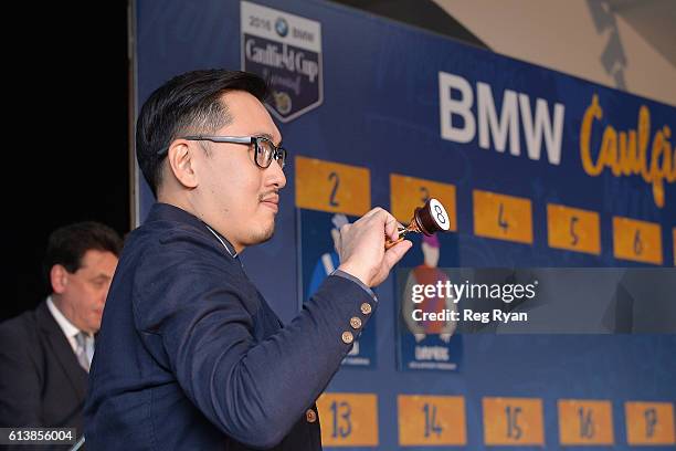 Kyan Yap representative of Sacred Master draws Barrier 8 at Caulfield Racecourse on October 11, 2016 in Caulfield, Australia.