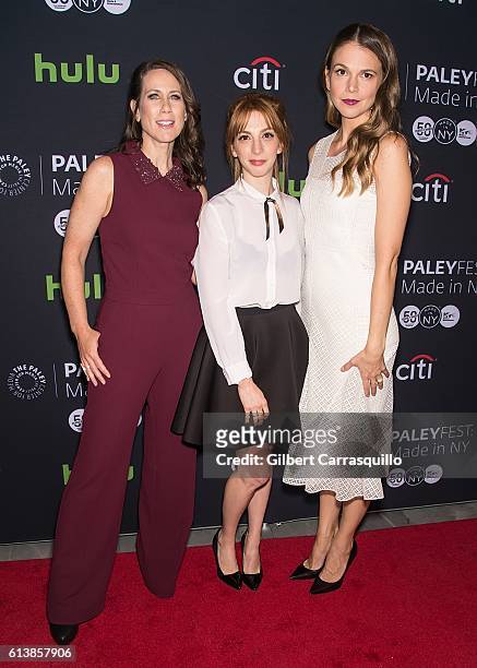 Actors Miriam Shor, Molly Kate Bernard and Sutton Foster attend the PaleyFest New York 2016 screening of 'Younger' at The Paley Center for Media on...