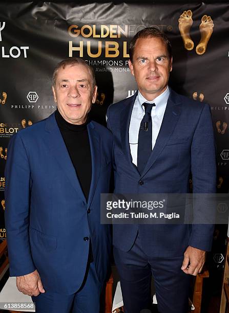 Antonio Caliendo and Frank de Boer attend a press conference during the Golden Foot 2016 Award Ceremony on October 11, 2016 in Monaco, Monaco.
