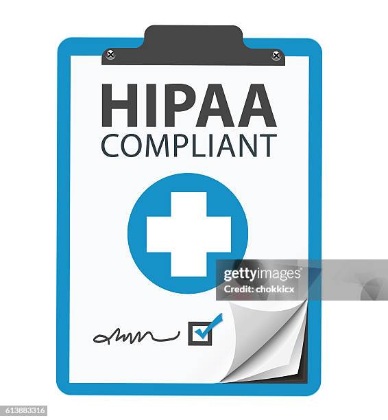 hipaa compliant - block form stock illustrations