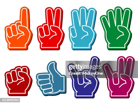 Fu Finger Vector Foam Fingers Vector Set High-Res Vector Graphic - Getty Images