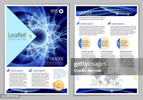 Generic Leaflet Example Leaflet Design Example High-Res Vector Graphic - Getty Images