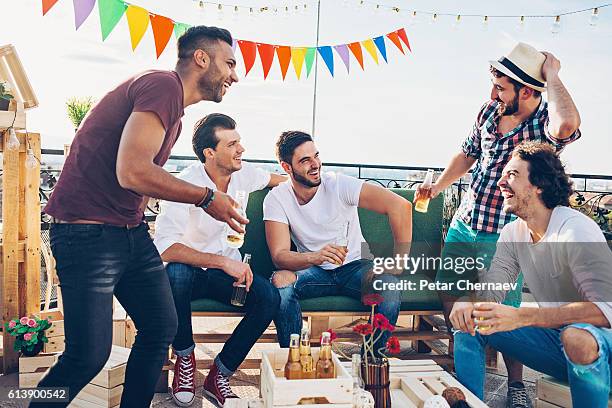 group of men drinking beer - stag night stock pictures, royalty-free photos & images
