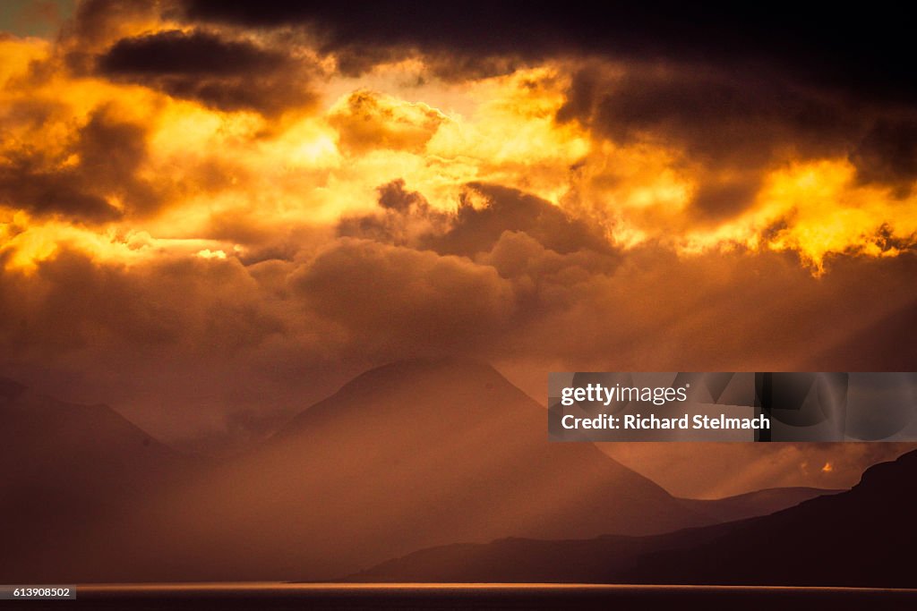 Golden CLouds over The Isle of Skye