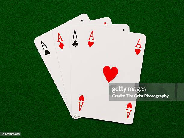 four aces - playing cards stock pictures, royalty-free photos & images