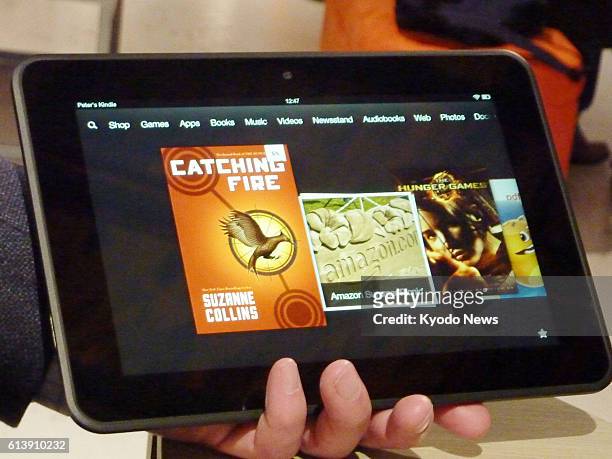 United States - Amazon.com Inc. Releases the Kindle Fire HD tablet during an event in Santa Monica, California, on Sept. 6, 2012.
