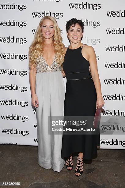 Fashion designer Hayley Paige and editor at large at Martha Stewart Living, Amy Conway attends the Martha Stewart Weddings Bridal Market party at...