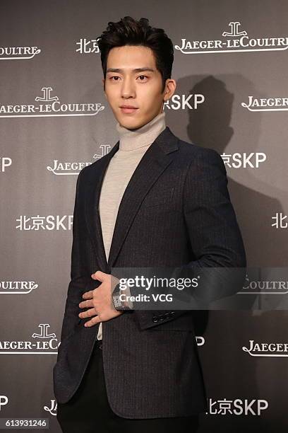 Actor Jing Boran attends commercial event of a Swiss luxury watch brand "Jaeger-LeCoultre" on October 11, 2016 in Beijing, China.