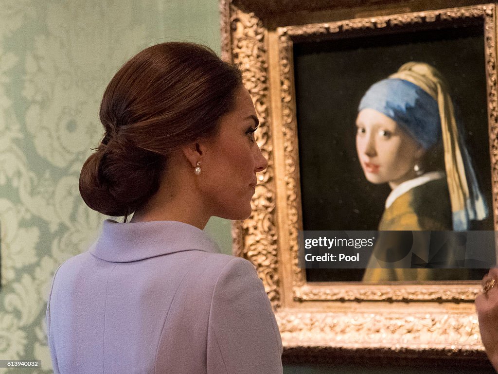 Her Royal Highness The Duchess of Cambridge  will visited the Mauritshuis  The visit was planned to coincide with the exhibition  At Home in Holland: Vermeer and his contemporaries from the Royal Collection,