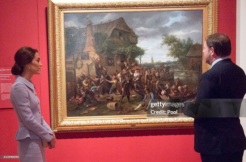 Her Royal Highness The Duchess of Cambridge will visited the Mauritshuis The visit was planned to coincide with the exhibition At Home in Holland: Vermeer and his contemporaries from the Royal Collection,