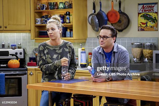 The Hot Tub Contamination" -- Pictured: Penny and Leonard Hofstadter . Leonard and Penny must separate a quarreling Sheldon and Amy when their...