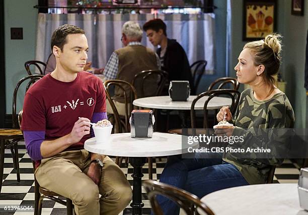 The Hot Tub Contamination" -- Pictured: Sheldon Cooper and Penny . Leonard and Penny must separate a quarreling Sheldon and Amy when their...