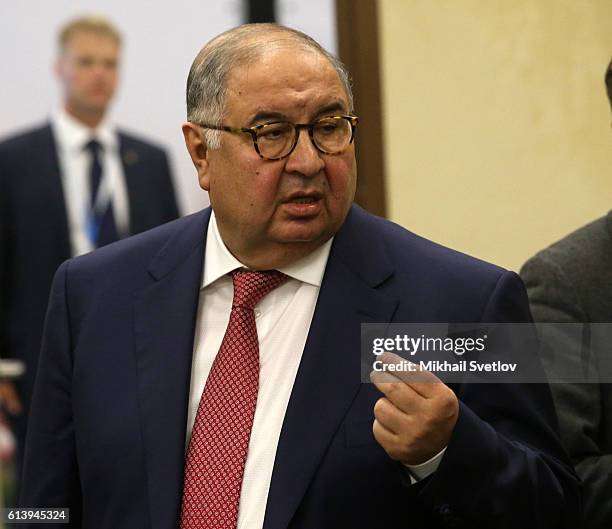 Russian billionaire and businessman Alisher Usmanov attends the Russia - Country of Sport International Sports Forum on October 11, 2016 in Kovrov,...