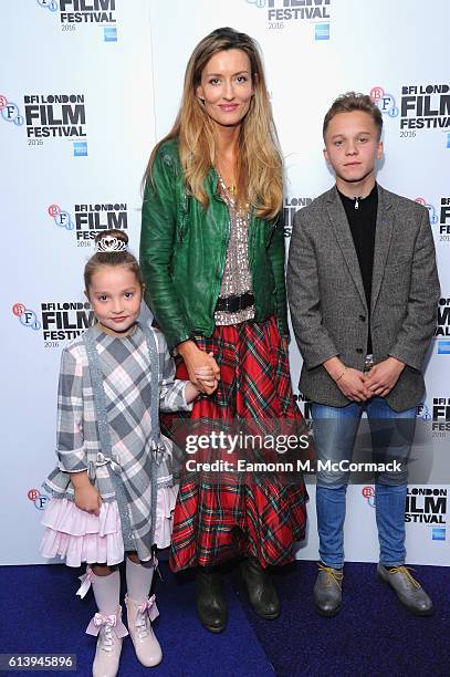 Anya Mckenna-Bruce, Natascha McElhone and Daniel Huttlestone attend the 'London Town' screening during the 60th BFI London Film Festival at Haymarket...