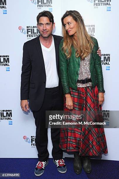 Dougray Scott and Natascha McElhone attend the 'London Town' screening during the 60th BFI London Film Festival at Haymarket Cinema on October 11,...