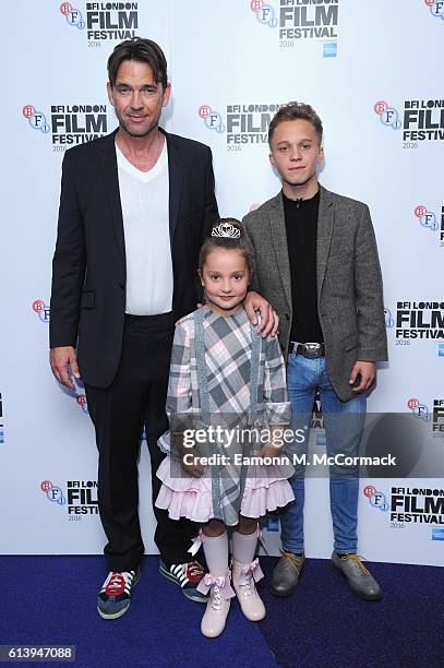 Dougray Scott, Anya Mckenna-Bruce and Daniel Huttlestone attend the 'London Town' screening during the 60th BFI London Film Festival at Haymarket...