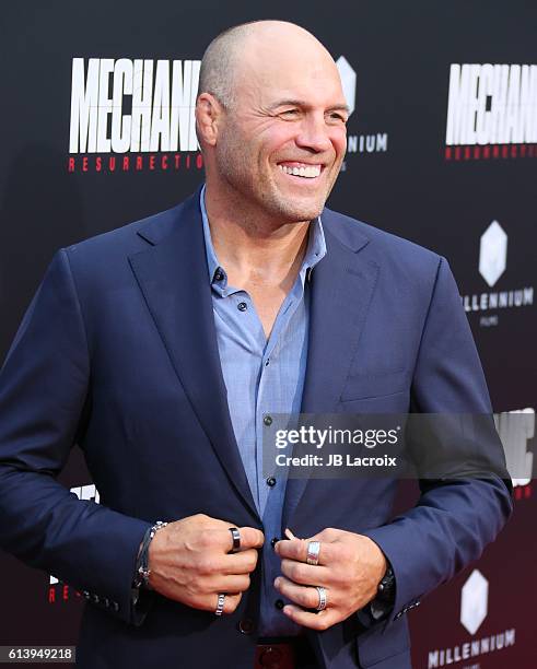 Randy Couture attends the premiere of Summit Entertainment's 'Mechanic: Resurrection' on August 22, 2016 in Hollywood, California.