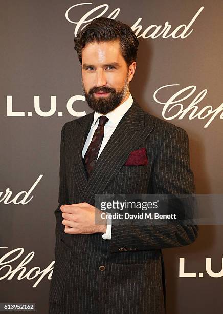 Jack Guinness attends the cocktail opening of the Chopard exhibition 'L.U.C - L'art d'une Manufacture' at Phillips Gallery on October 11, 2016 in...