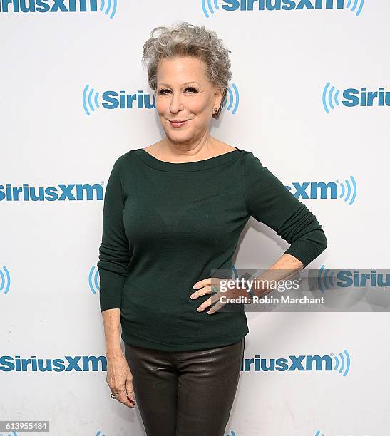 Bette Midler visits at SiriusXM Studio on October 11, 2016 in New York City.