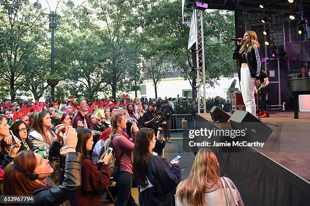 Singer Daya performs onstage during the Jingle Ball 2016 Official Kick Off Event, presented by Capital One, at Macy's Herald Square on October 11,...