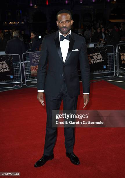 Actor Chike Okonkwo attends 'The Birth Of A Nation' International Premiere screening during the 60th BFI London Film Festival at Odeon Leicester...