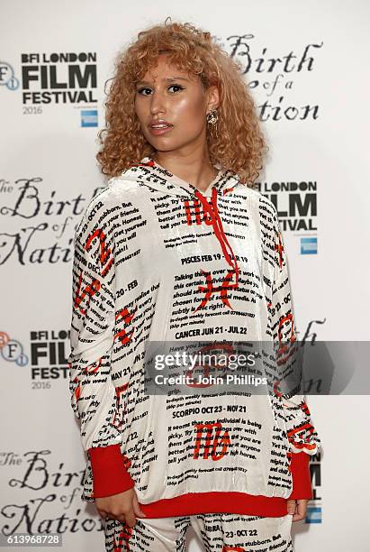 Raye attends 'The Birth Of A Nation' International Premiere screening during the 60th BFI London Film Festival at Odeon Leicester Square on October...