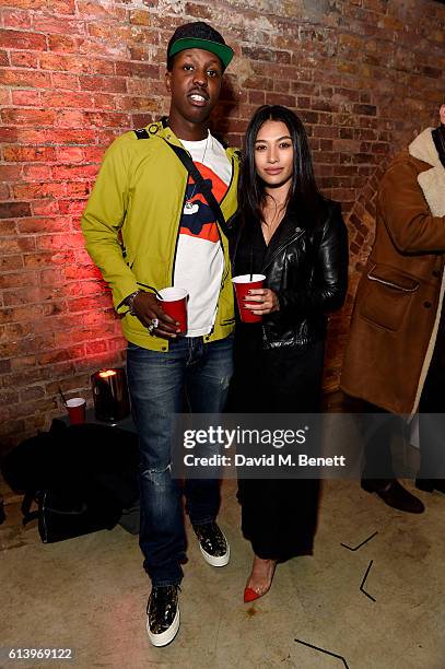 Jamal Edwards and Vanessa White attend the Agi & Sam x Lacoste L!ve Collection Launch on October 11, 2016 in London, United Kingdom.