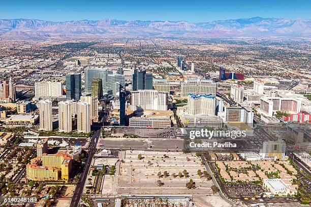 arial view of las vegas ,nevada, usa - avia stock pictures, royalty-free photos & images