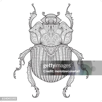 Beetle doodle pattern 3 Beetle doodle pattern 3
