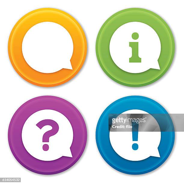 stockillustraties, clipart, cartoons en iconen met information questions and comments icons and symbols - information symbol