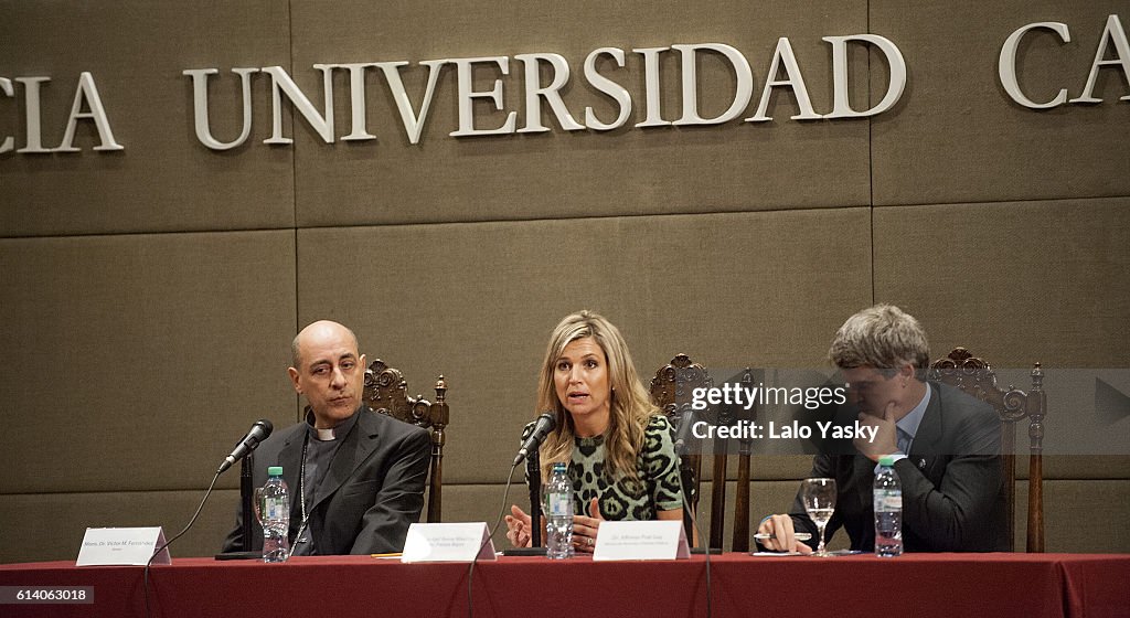 Queen Maxima Attends a Conference UCA