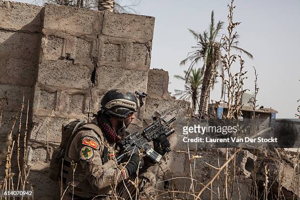 The 5th of JUNE 2016."nAt the head of the advance on the road entering in Fallujah, special forces as a large autonomy and react freely."n"nPhoto...
