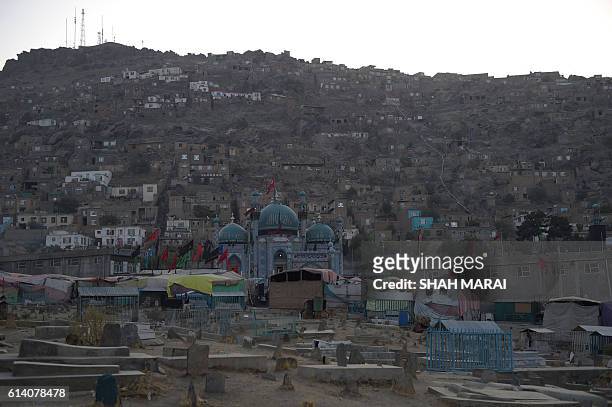 General overview of Karte Sakhi shrine after an attack by gunmen inside the Karte Sakhi shrine in Kabul on October 12, 2016. Gunmen targeted Shiite...