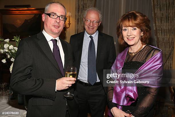 William Laffan, David Donahue and Jill Donahue attend The 2016 Irish Georgian Society New York Gala Dinner at The University Club on October 11, 2016...