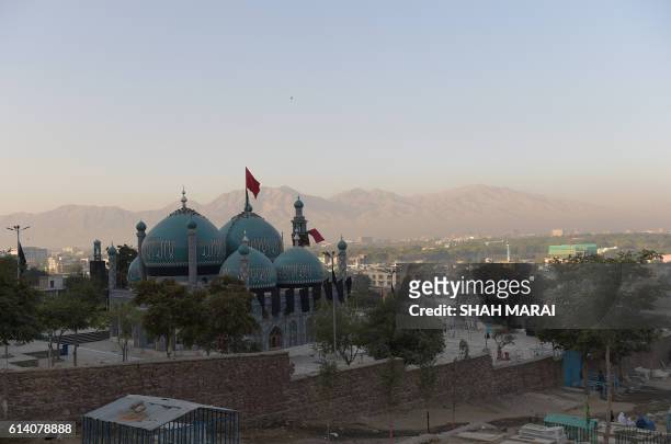 General view of Karte Sakhi shrine after an attack by gunmen inside the Karte Sakhi shrine in Kabul on October 12, 2016. Gunmen targeted Shiite...