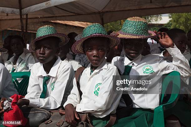 Students are seen during a celebration held for International Day of the Girl Child at Juba secondary school in Juba, South Sudan on October 11, 2016.