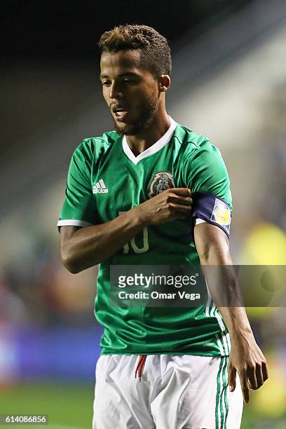 Giovani dos Santos of Mexico walks in the field during the International Friendly Match between Mexico and Panama at Toyota Park on October 11, 2016...
