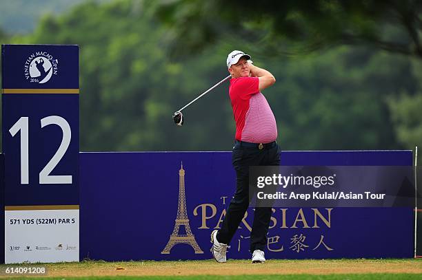 Marcus Fraser of Australia pictured during the Pro-Am for the 2016 Venetian Macao Open at Macau Golf and Country Club on October 12, 2016 in Macau,...