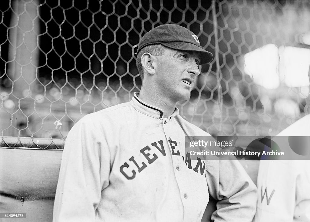 "Shoeless" Joe Jackson, Major League Baseball Player, Portrait, Cleveland Naps, circa 1913