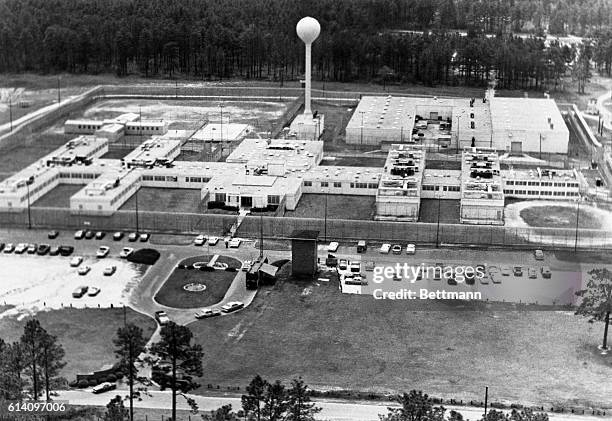 Aerial view of Holman Prison, where convicted murderer John Lewis Evans of Beaumont, Texas, is scheduled to die in the state's electric chair at...