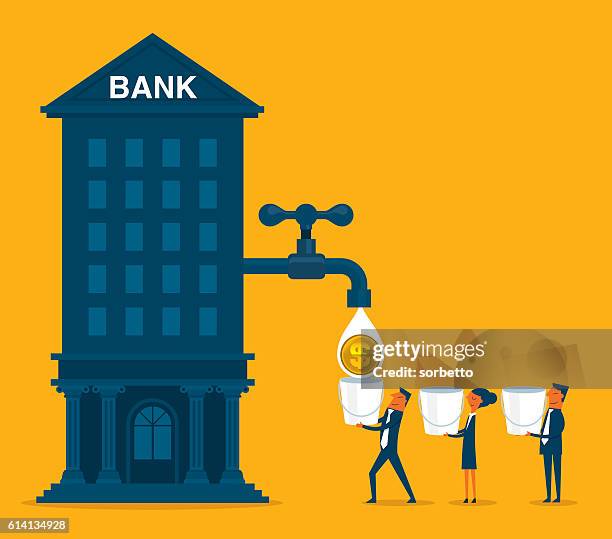 ilustraciones, imágenes clip art, dibujos animados e iconos de stock de actividades bancarias  - corriente de agua